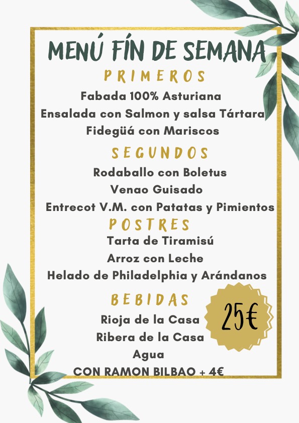 MENU FIN DE SEMANA